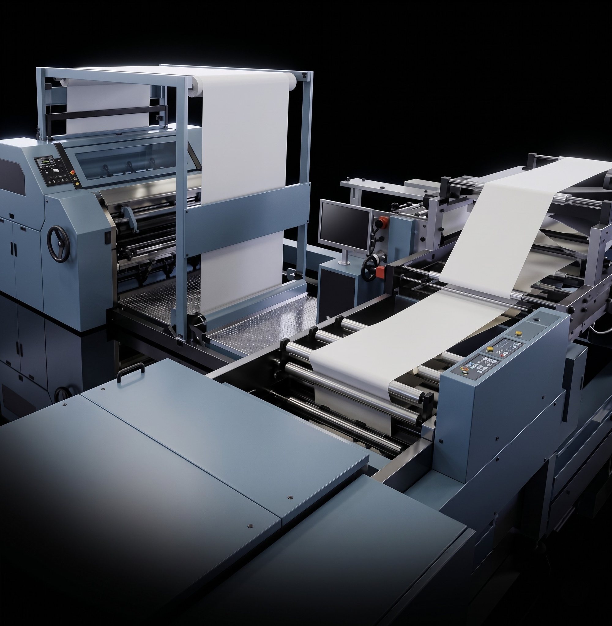 A Timson press line seen from above